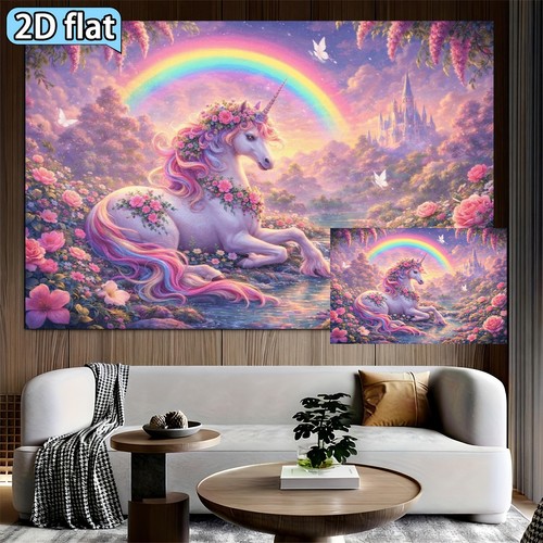 Unicorn rainbow castle - unicorn,